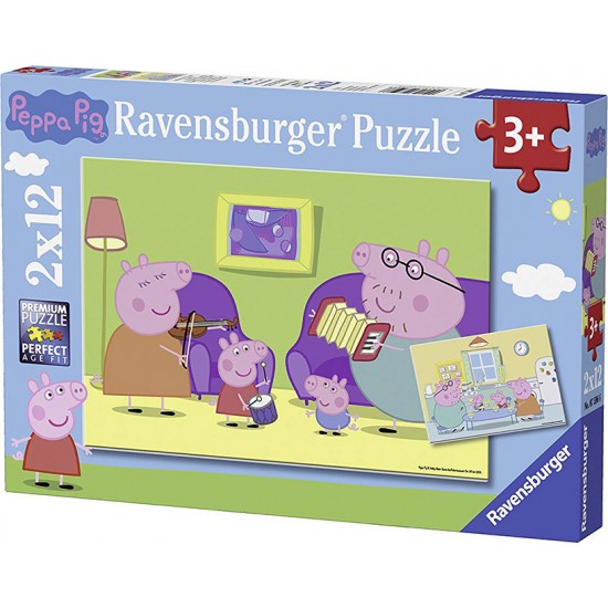 Ravensburger Puzzle: Peppa Pig (2x12pcs) (7596) Ravensburger Puzzle: Peppa Pig (2x12pcs) (7596)