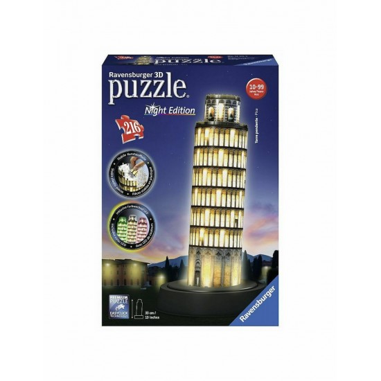 Ravensburger 3D Puzzle: Night Edition Leaning Tower of Pisa (216pcs) (12515)