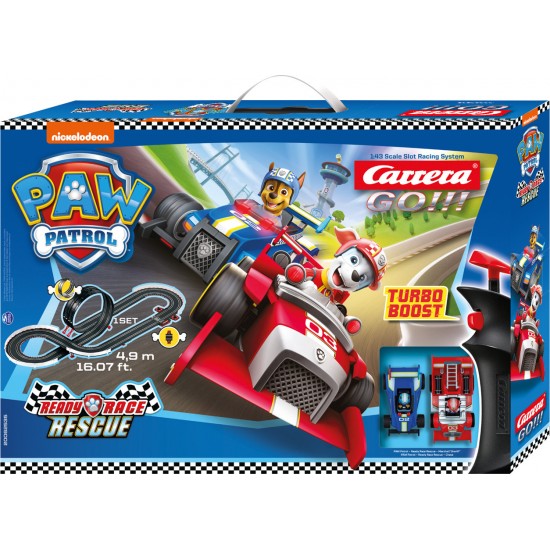  Carrera GO!!! Set: PAW Patrol - Ready Race Rescue - 1:43 Slot Racing System (20062535)
