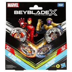  Hasbro Marvel: Bey Blade X - Iron Man 4-80B VS. Thanos 4-60P (G0287)