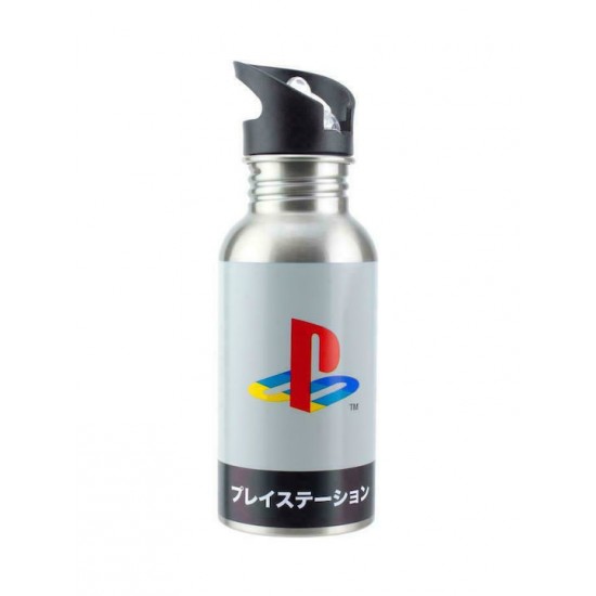 Paladone Playstation Heritage Metal Water Bottle (with Straw) (PP8977PS) Paladone Playstation Heritage Metal Water Bottle (with Straw) (PP8977PS)