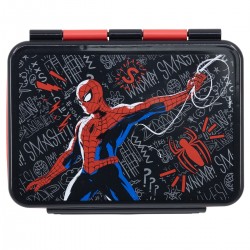  Stor Marvel: Spiderman Black Board - Ss Clamp Rectangular Sandwich Box (1100ml) (74756)