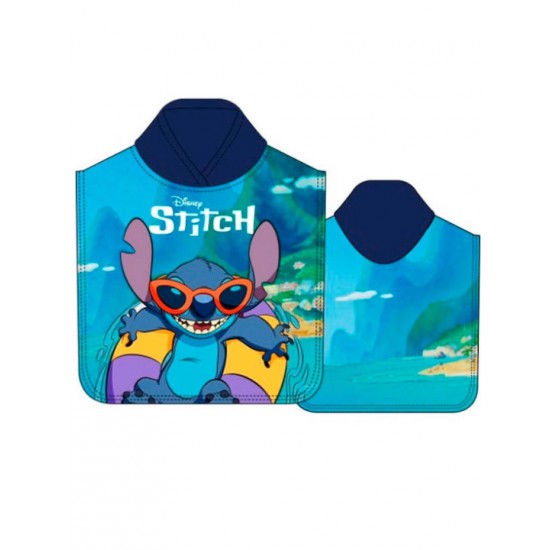 Disney Stitch microfibre poncho towel
