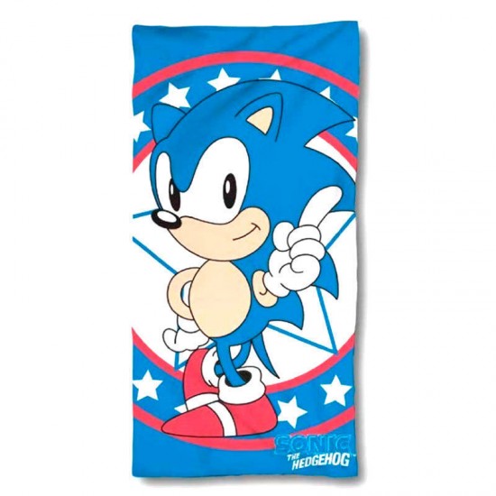 Sega Sonic The Hedgehog cotton beach towel