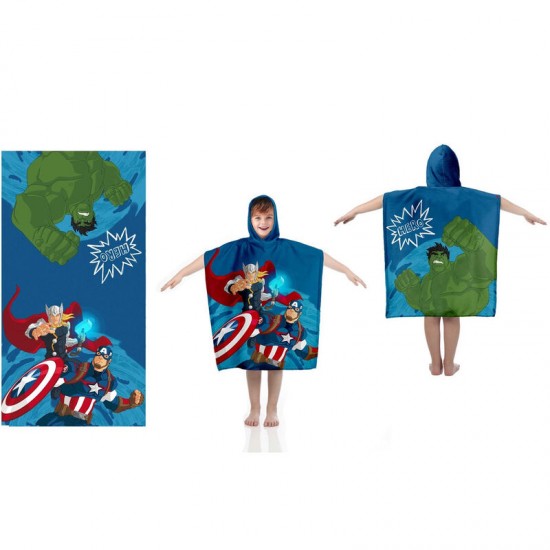 Marvel Avengers Cotton poncho towel 