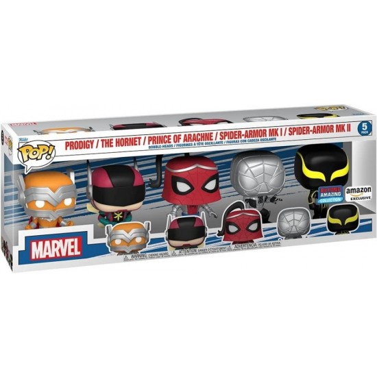 Funko Pop! Marvel: Prodigy / The Hornet / Prince of Arachne / Spider-Armor MK I & Spider-Armor MK II Special Edition (Exclusive)