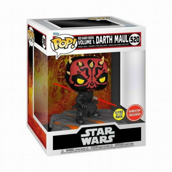 Funko Pop! Deluxe: Disney Star Wars - Red Saber Series Volume 1: Darth Maul (Glows in the Dark) (Special Edition) #520 Bobble-Head Vinyl Figure