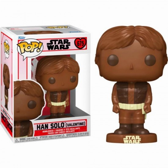 Funko Pop! Disney: Star Wars Valentine's Day 2024 - Han Solo (Valentine Chocolate) #675 Bobble-Head Vinyl Figure