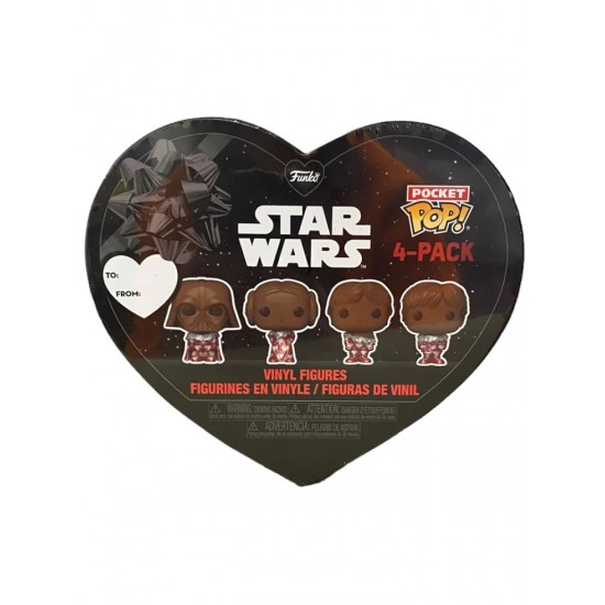 Funko Pocket Pop! 4-Pack: Disney Star Wars - Chocolate Valentine's Box Vinyl Figures