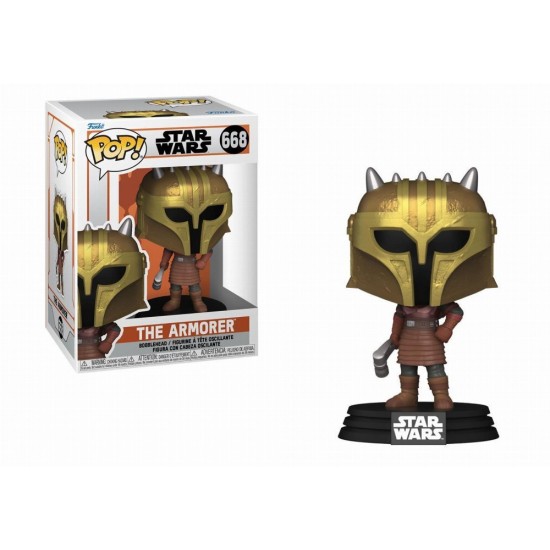 Funko Pop! Disney Star Wars: The Mandalorian - The Amorer #668 Bobble-Head Vinyl Figure