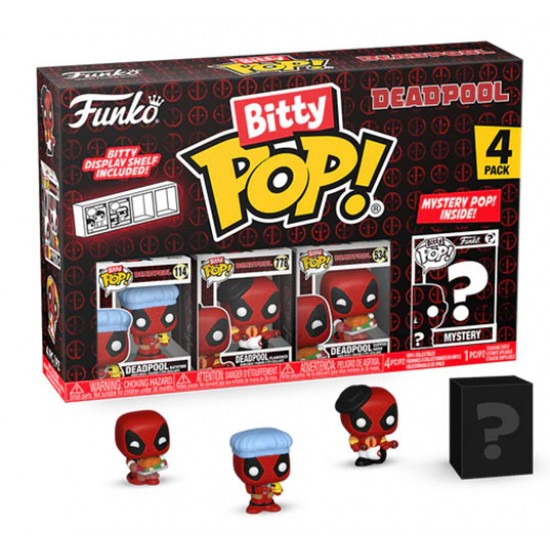 Funko Bitty Pop! 4-Pack: Deadpool - Bathtime Vinyl Figures
